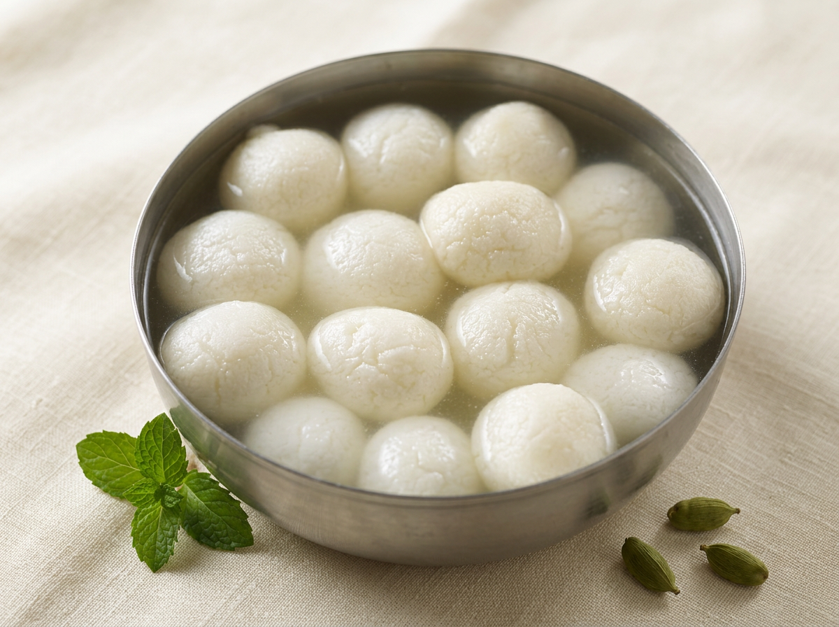 Rasgullas — Bengali rasgulla, kesar rasgulla, rajbhog.