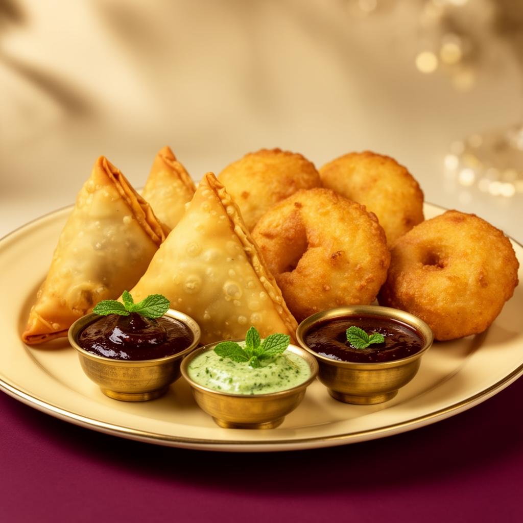 Savoury — Samosa, kachori, chakli, sev, gathiya, chivda.